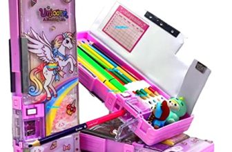 Unicorn Magnetic Pencil Case with Sharpener