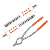 2 Stainless Steel Gas Lighter, 1 Sansi for Utensil Holder