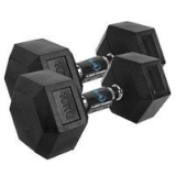 Hexagonal Shape Rubber Dumbbells Pair (1kg Pair – 7.5kg Pair)