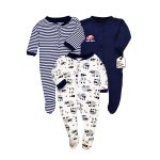 Cotton Sleep Suit Romper (Set of 3)