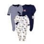 Cotton Sleep Suit Romper (Set of 3)