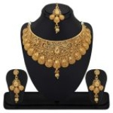 Gold Plated Wedding Jewellery Choker Necklace Set