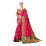 Kanchipuram Silk Blend Saree With blouse
